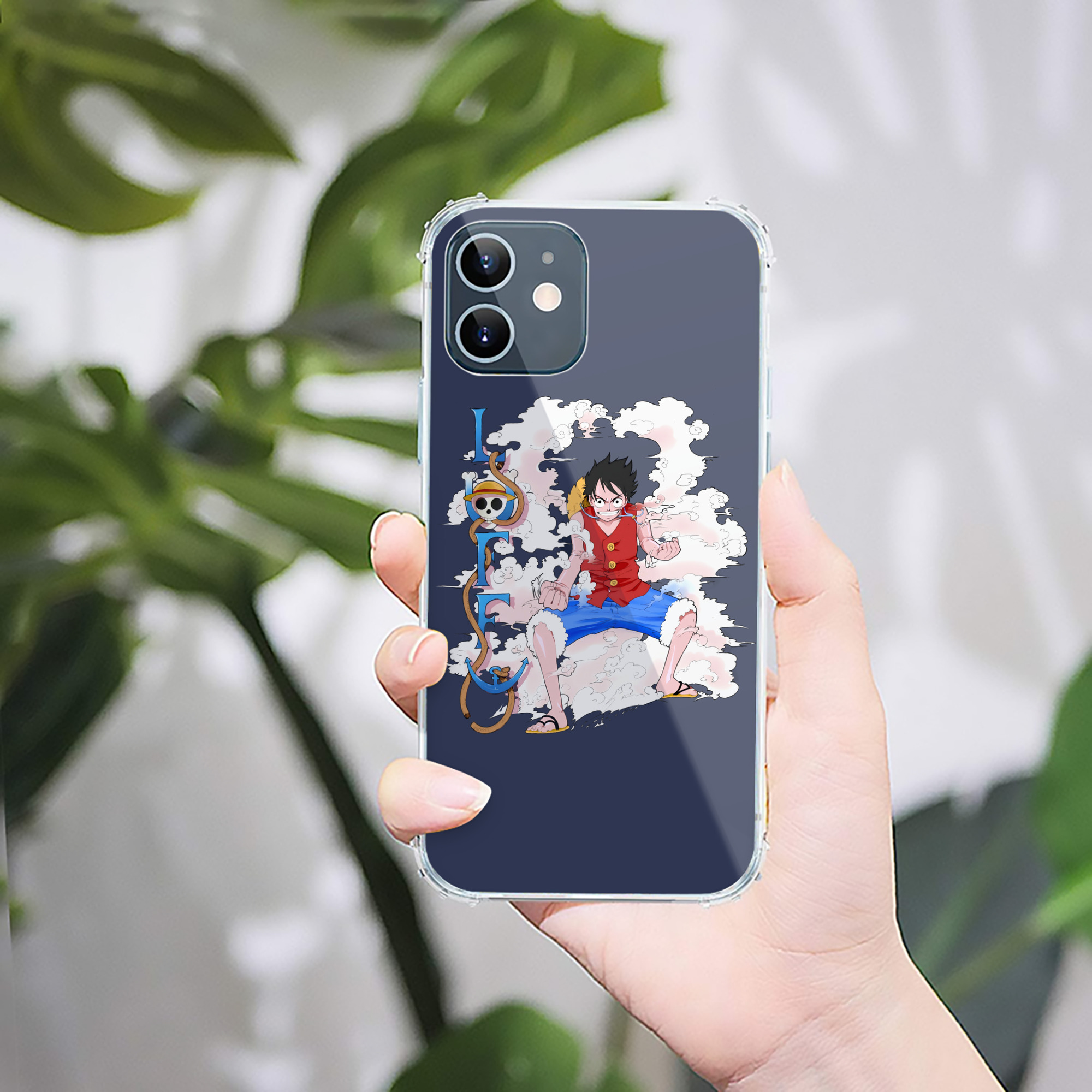 （画像用） ワンピース モンキー・D・ルフィ ONE PIECE Monkey D. Luffy 【iPhone 12シリーズ対応】透明スマホケース（クリアソフトケース）